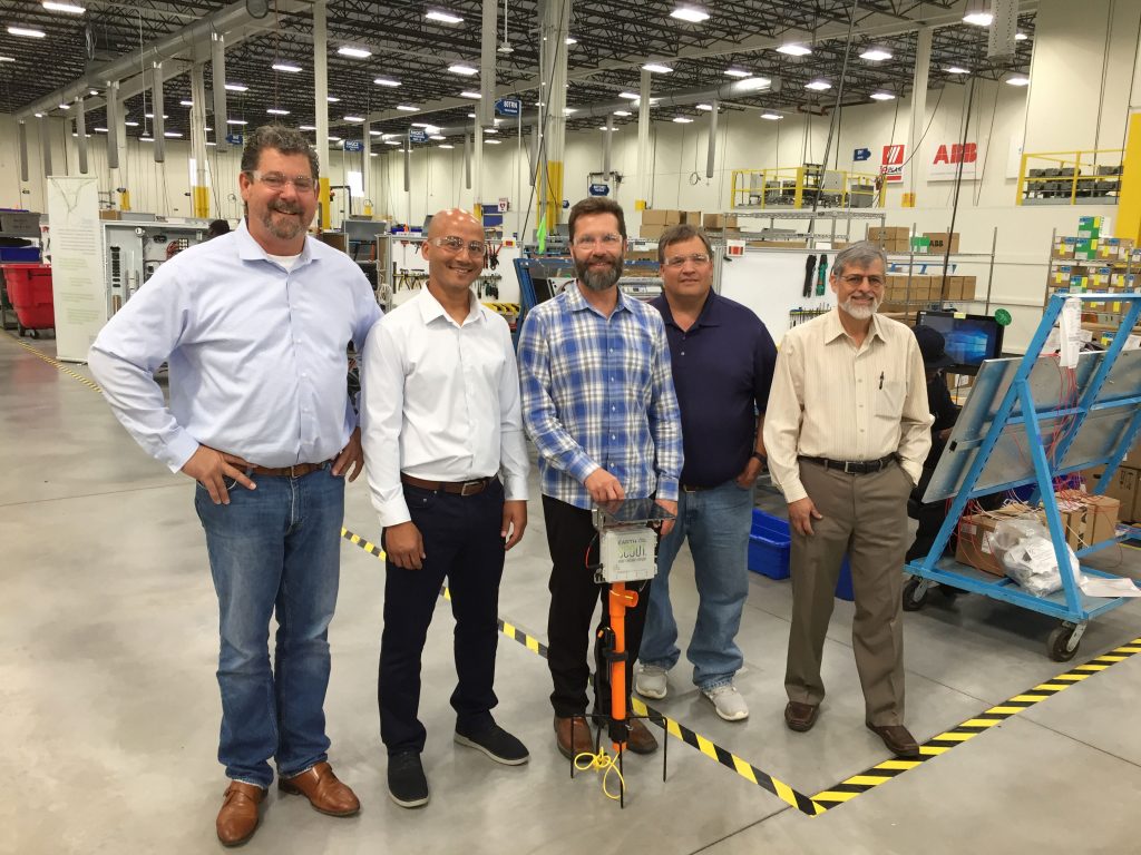 MN Senator John Jasinski and Thom Petersen, MN Commissioner of Agriculture, tour EarthScout manufacturing facility