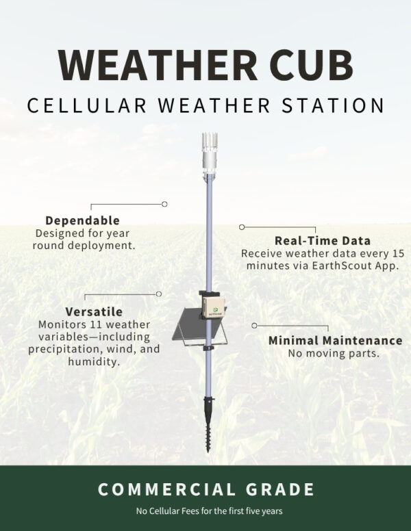 WeatherCub™ 1 Cellular Weather Station with App - No Cellular Data Fees for 5 Years