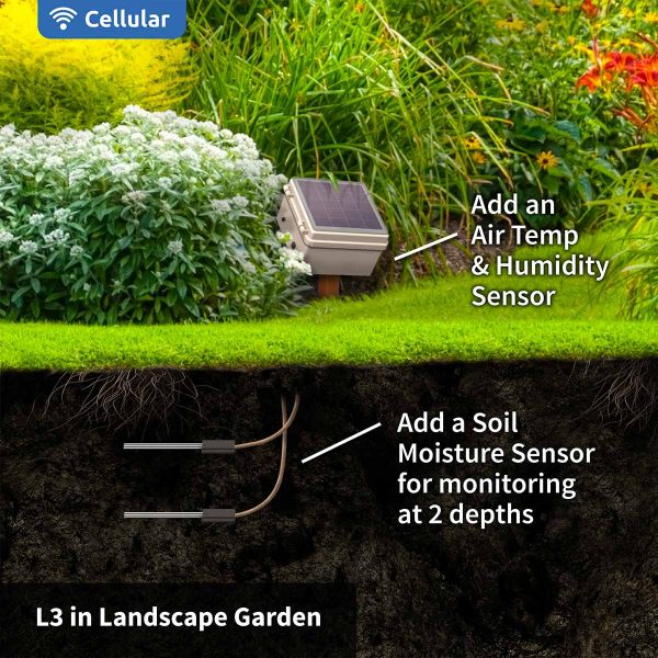 L4 Cellular Soil Moisture Sensor with Irrigation App - No Cellular Data Fees for 5 Years